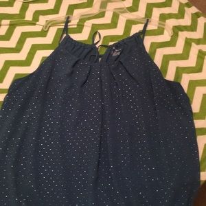 Green dressy sleeveless top